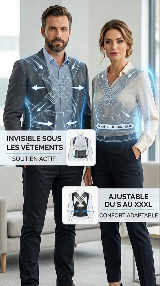 Ceinture ErgoRelief™  Améliore la Posture et soulage les douleurs épaules